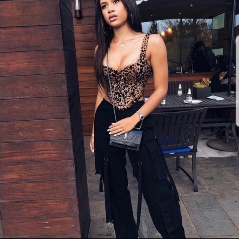 House Of CB ‘Jacqueline’ Leopard Print Devore Corset NWOT